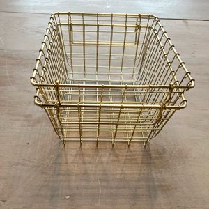 Gold metal storage basket, set of 2, have more